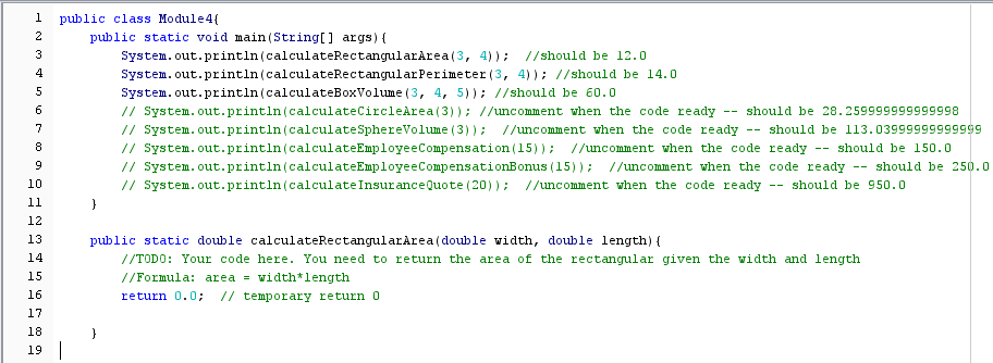 1 2 3 4 5 6 7 public class Module4 public