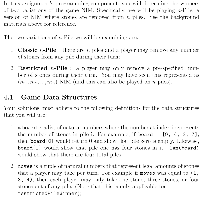 Python Your goal is to complete the following: In this assignment's programming