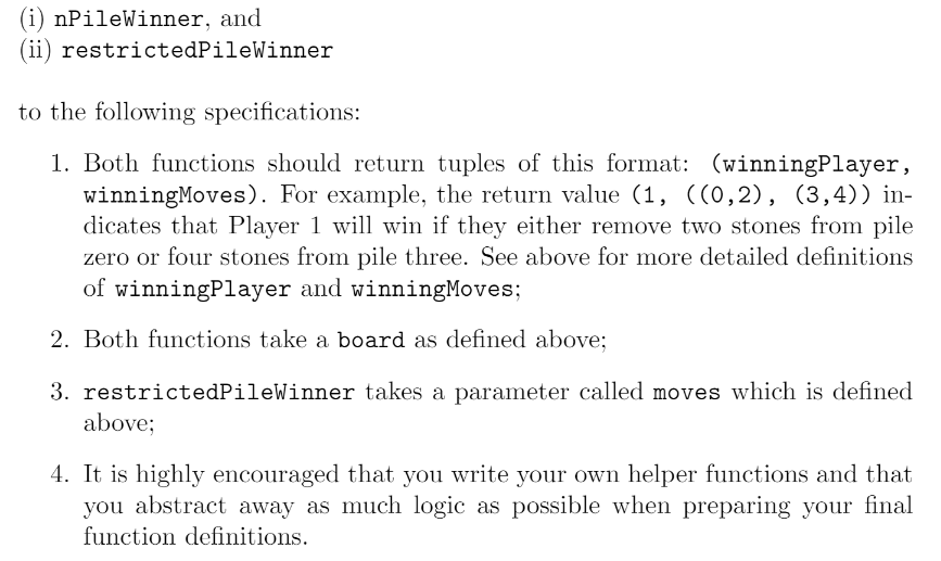 stones are removed from n piles. See the background materials above for