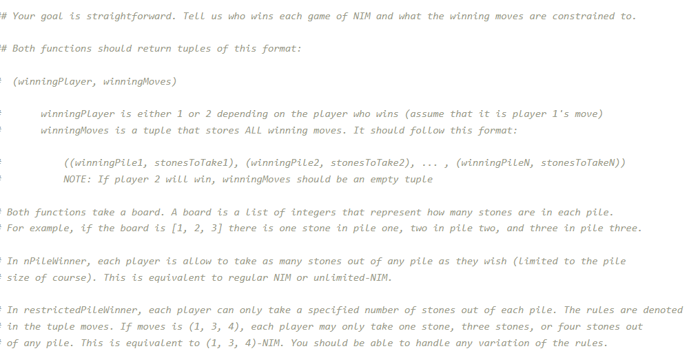 reference The two variations of n-Pile we will be examining are: 1.