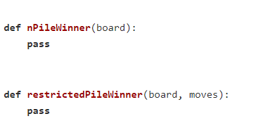 Classic n-Pile : there are n piles and a player may remove