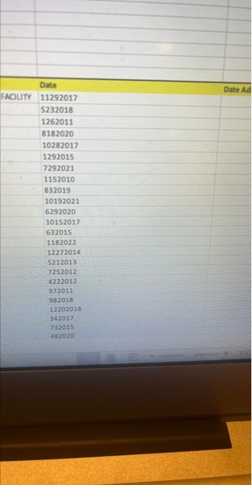 Date question(4) Raw dates are in the picture must use text functions