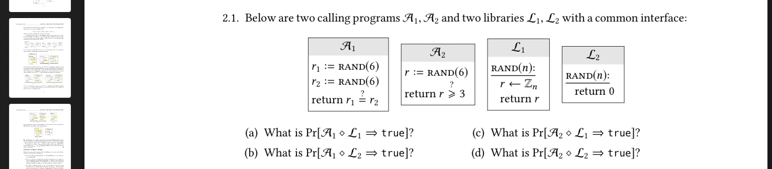  2.1. Below are two calling programs A1,A2 and two libraries L1,L2