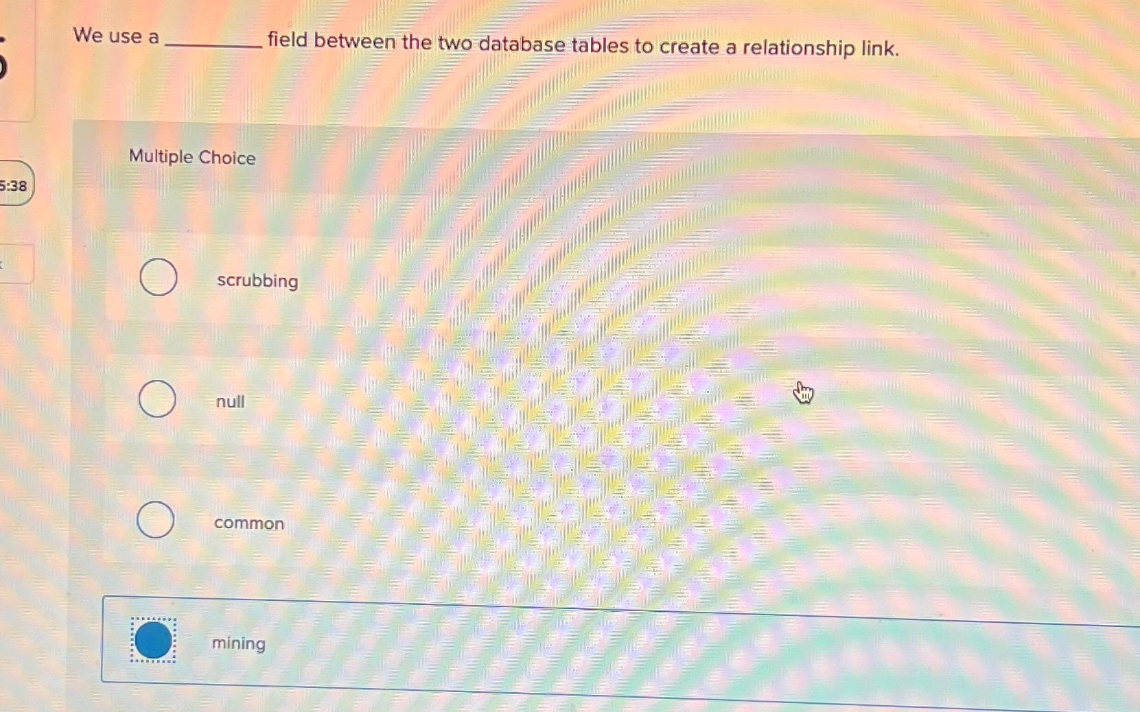  We use a field between the two database tables to create