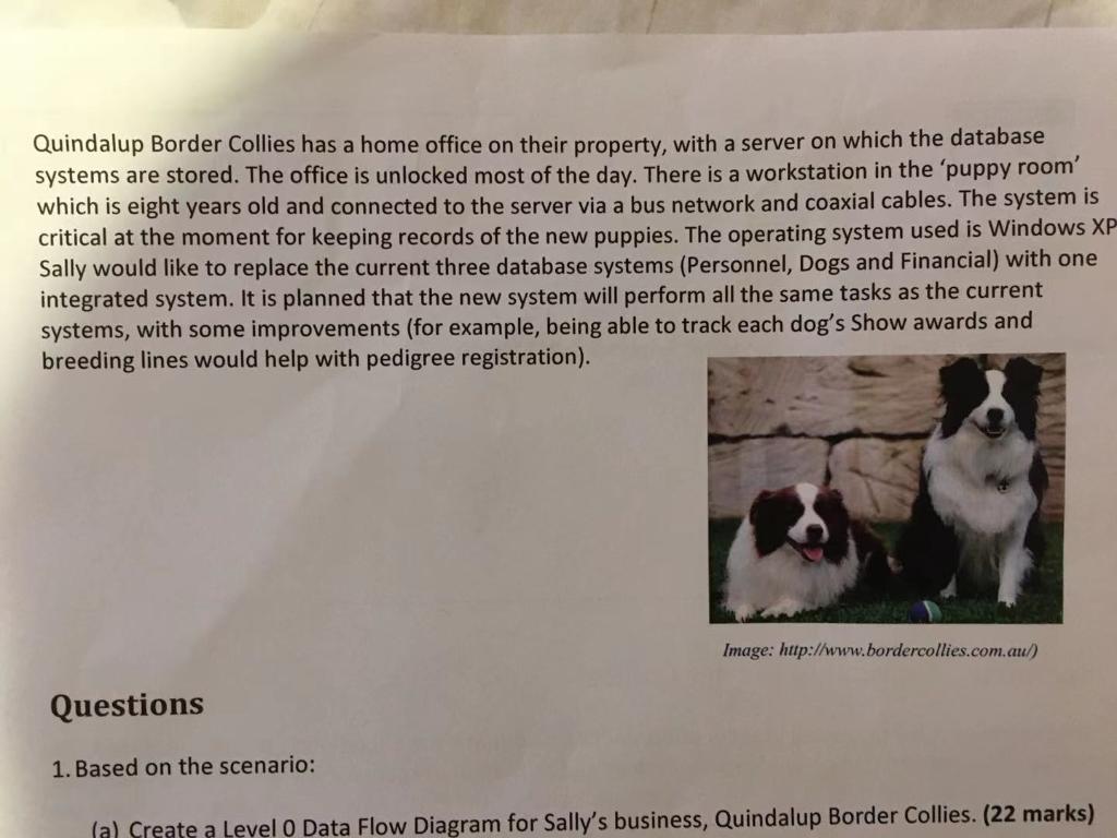 b Questions 1. Based on the scenario: (a) Create a Level 0