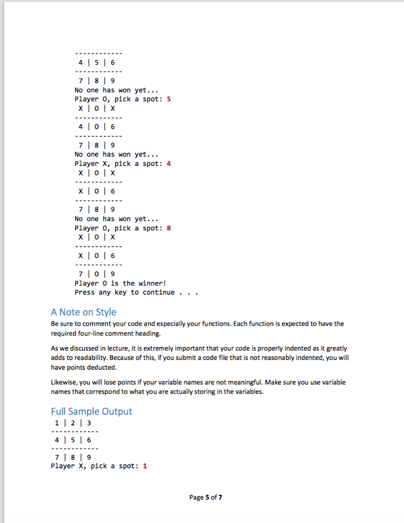 the missing code for one functionand creating another from scratch. This assignment