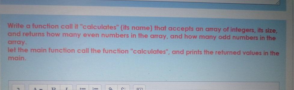  Write a function call it "calculates" (its name) that accepts an