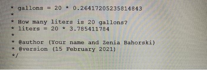 this is not included, then the program is not complete. The program