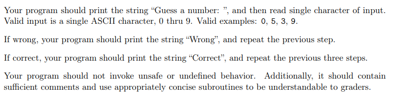 the CMOS clock. Your program should generate a random single digit number,