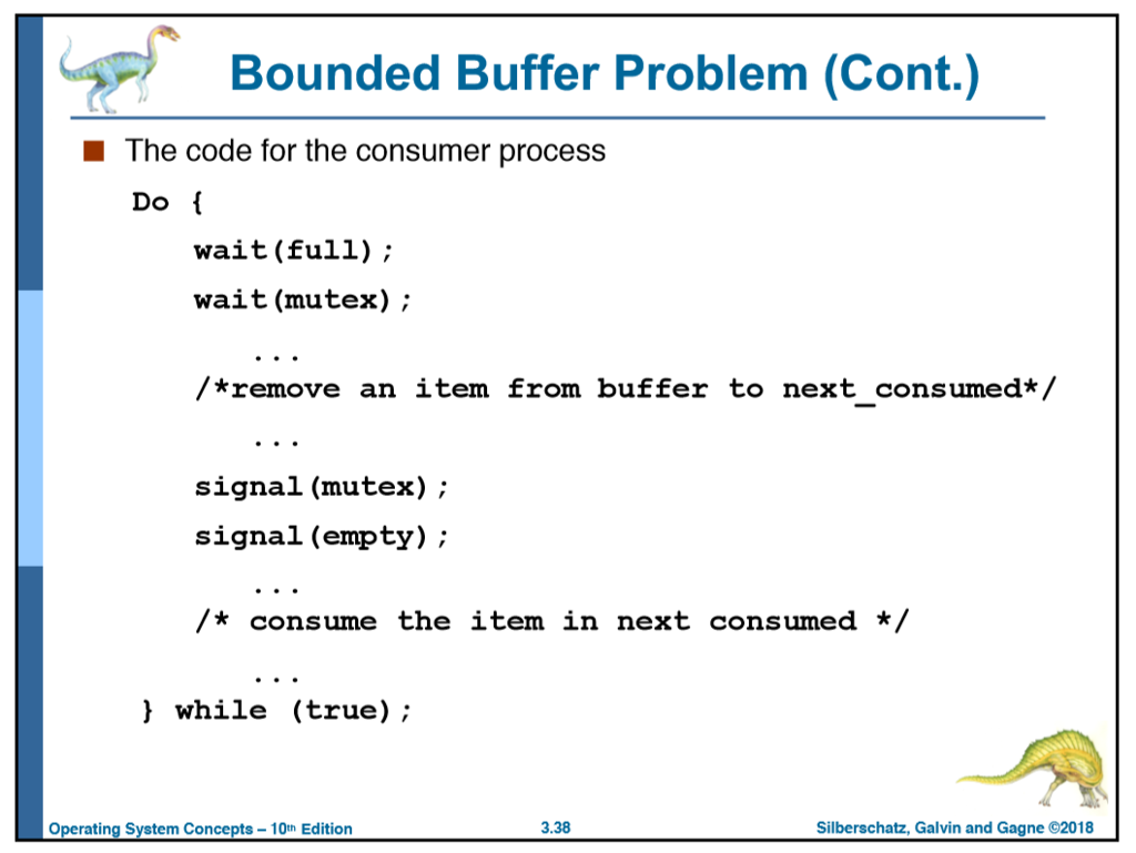 define and initialize a binary semaphore variable named mutex, a semaphore variable