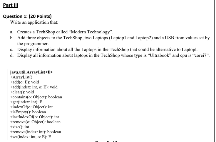 void +clear(): void +contains(o: Object): boolean +get(index: int): E +indexOf(o: Object): int