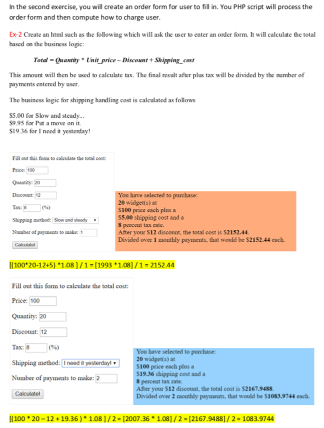 Need help with this program. Please provide HTML and PHP programs In