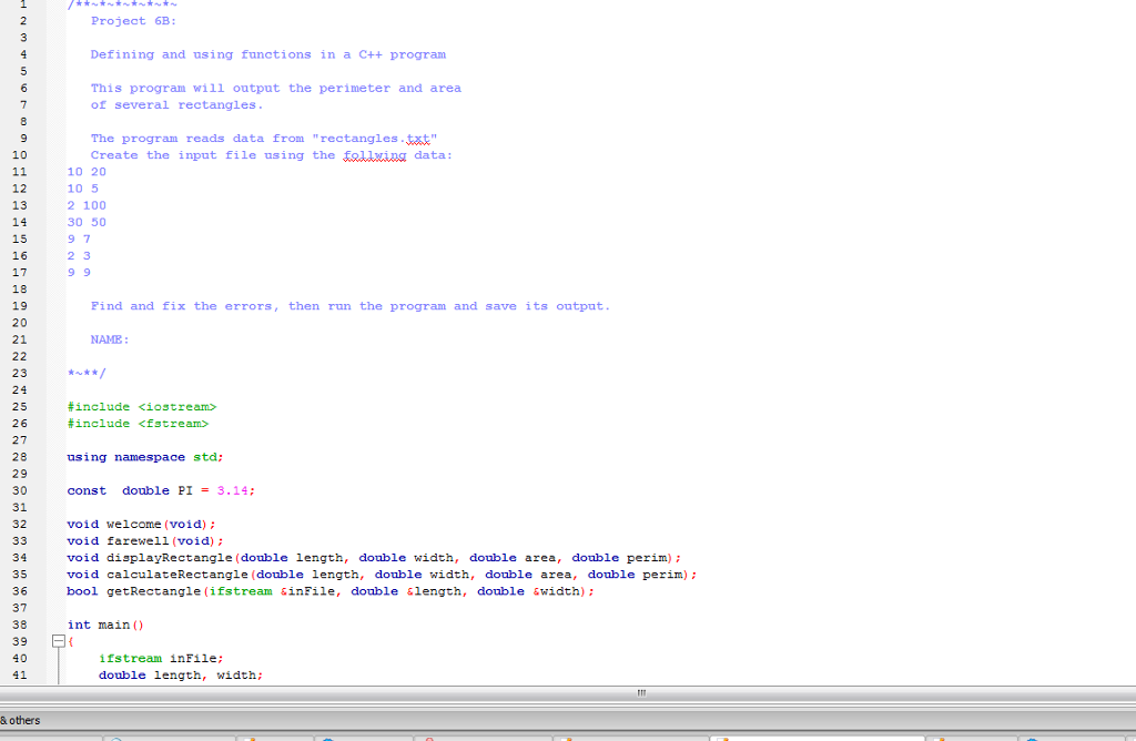 C++ program plz highlight the errors in the original program by telling