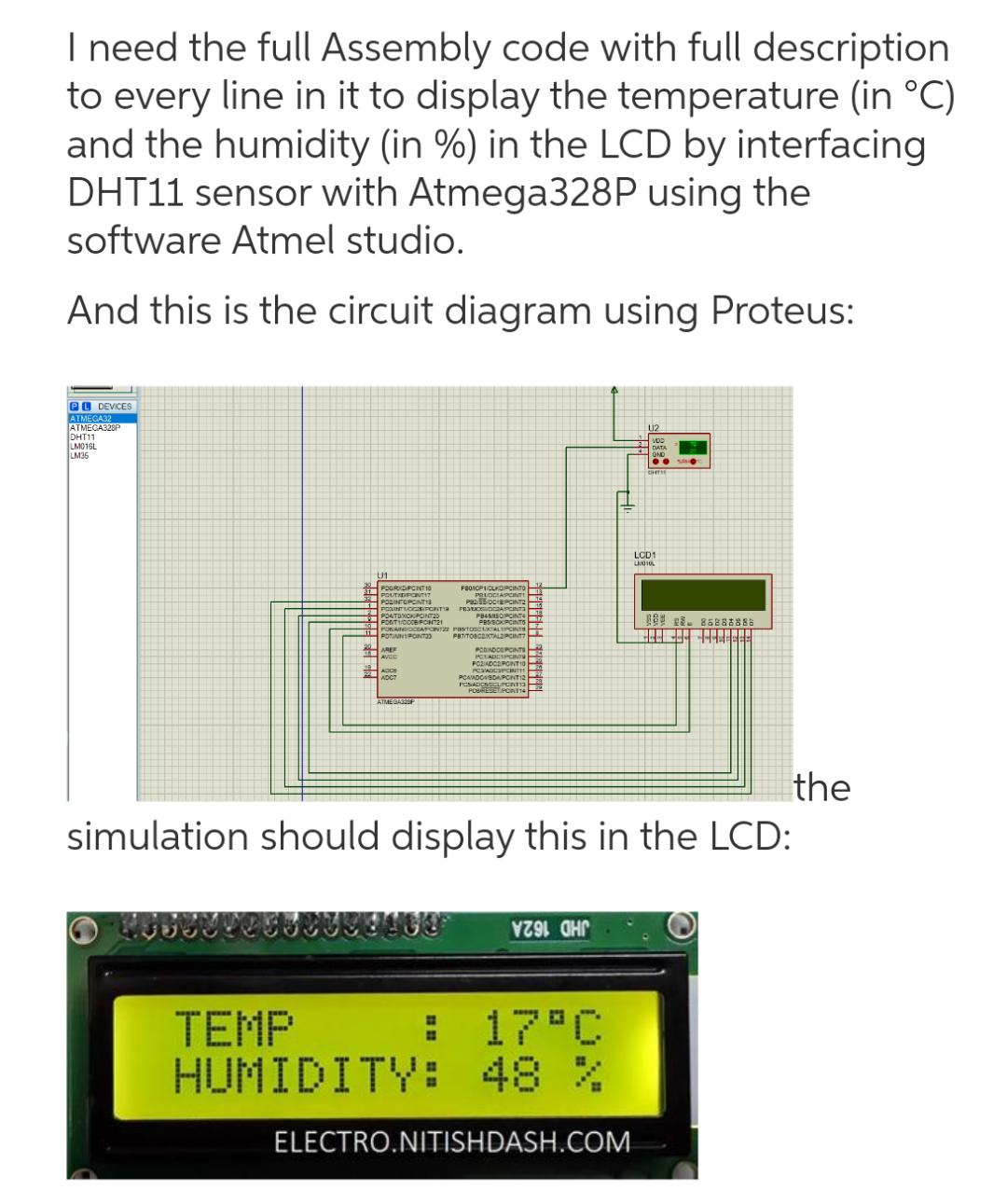 I need the full Assembly code with full description to every