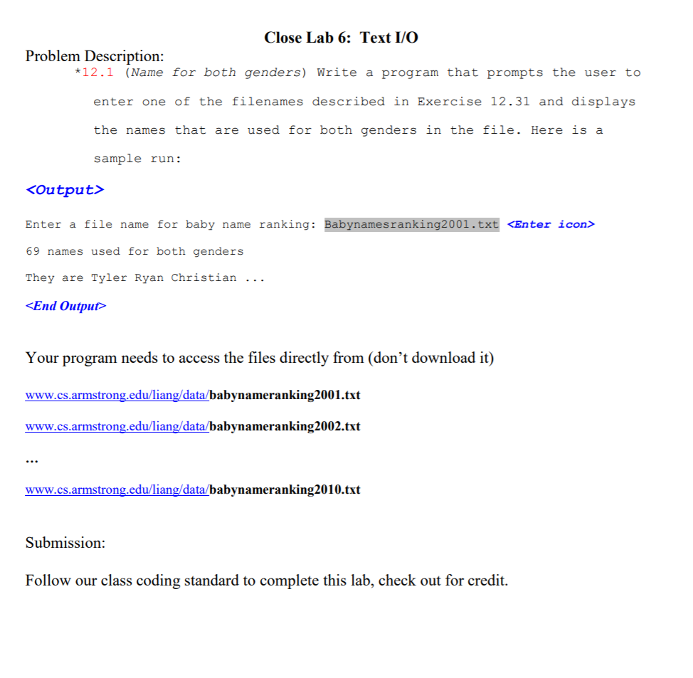 i need a detailed answer for this question. Close Lab 6: Text