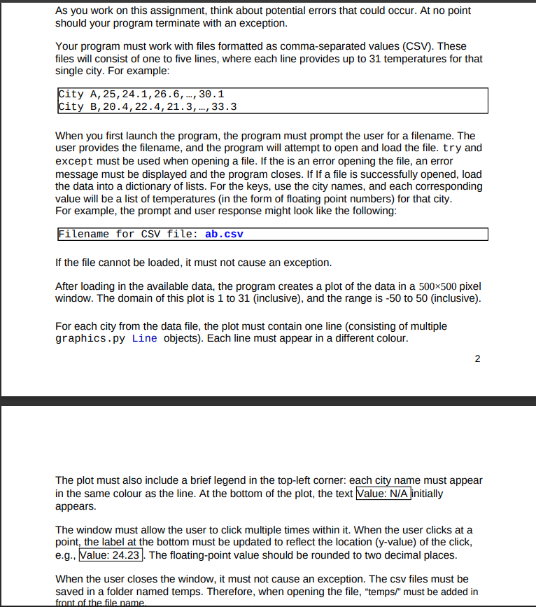 loads temperatures from a file, - plots those temperatures as a line