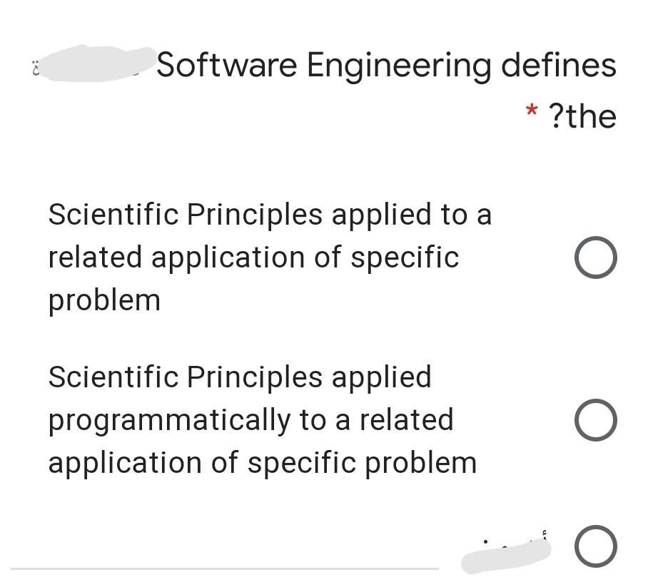 66 Software Engineering defines * ?the Scientific Principles applied to a