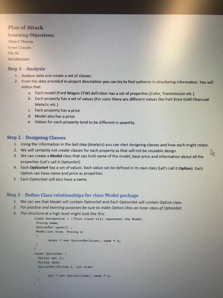 configuration application in six units. Each unit provides learning opportunities in object