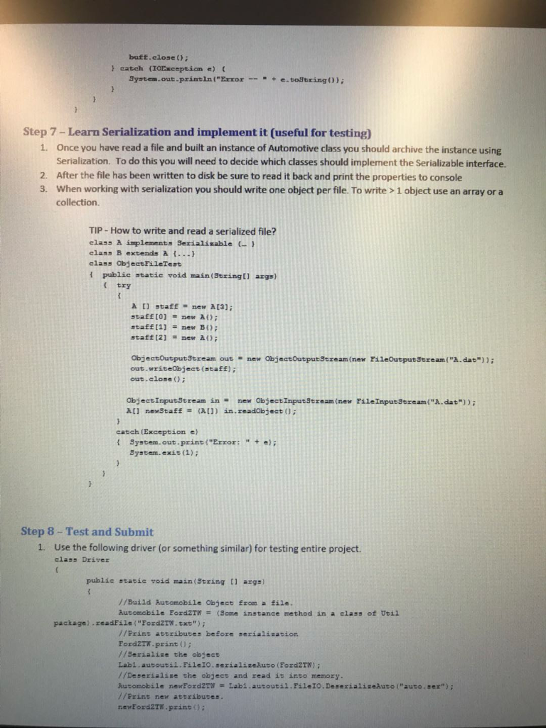 off as you progress through units in Project 1. You willbe expected