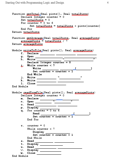 problem prior to completing the lab. The following program from Lab 7.1