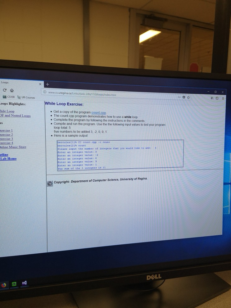  Loops 10/loopsindexhum cs100 SR UR Courses oops Highlights: While Loop Exercise