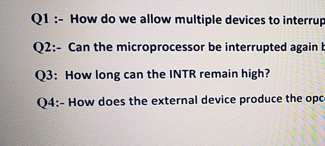 Q1/ How do we allow multiple devices to interrupt using the INTER