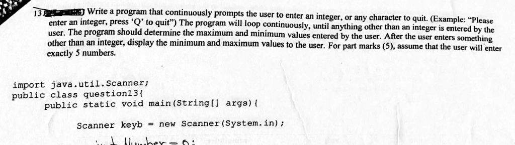  Write a program that continuously prompts the user to enter an