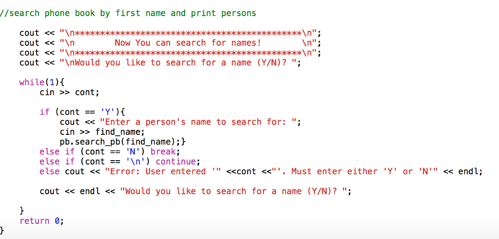 three private data member strings for the first name, last name, and