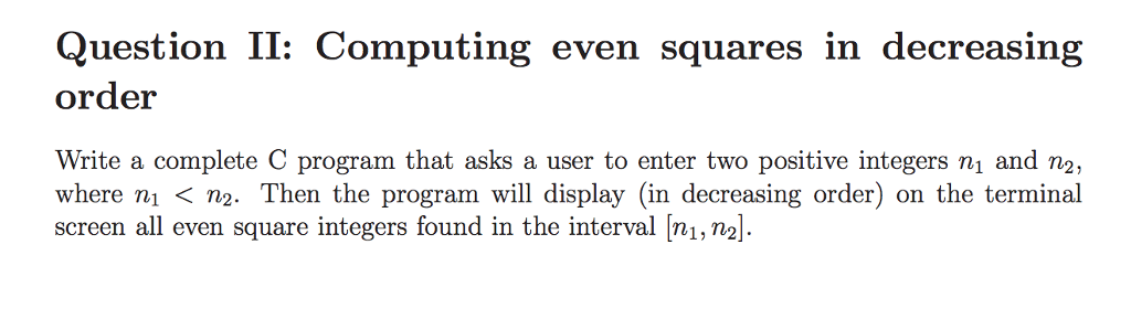 Please write this program in C and write comments to help me