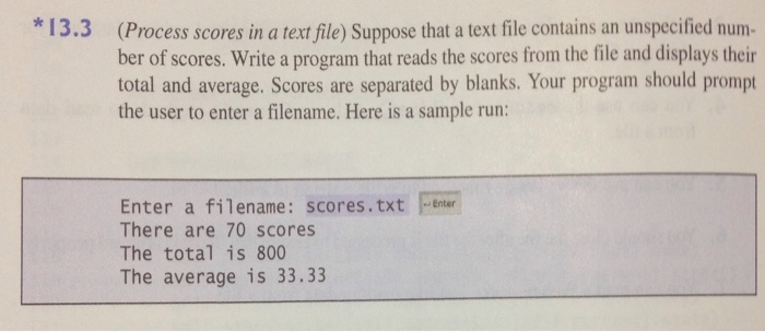  Using Python Programming: * 13.3 (Process scores in a text file)