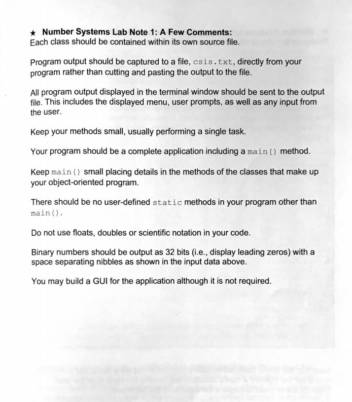 non-negative numbers. * Converts a decimal integer into a 32-bit binary number