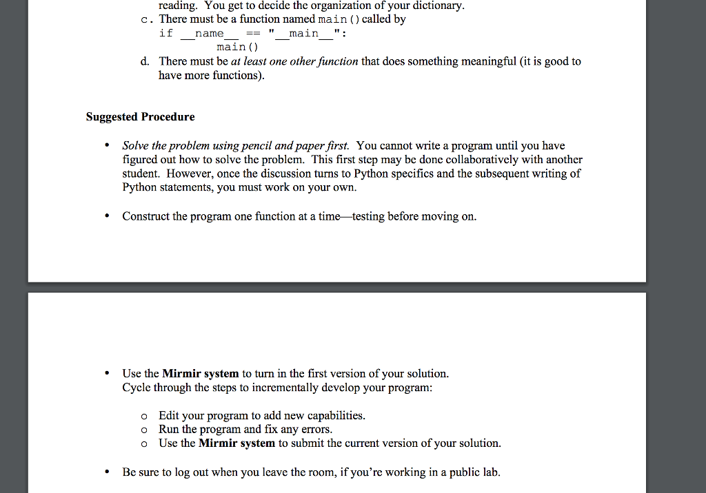 Assignment overview This assignment focuses on the implementation of Python programs to