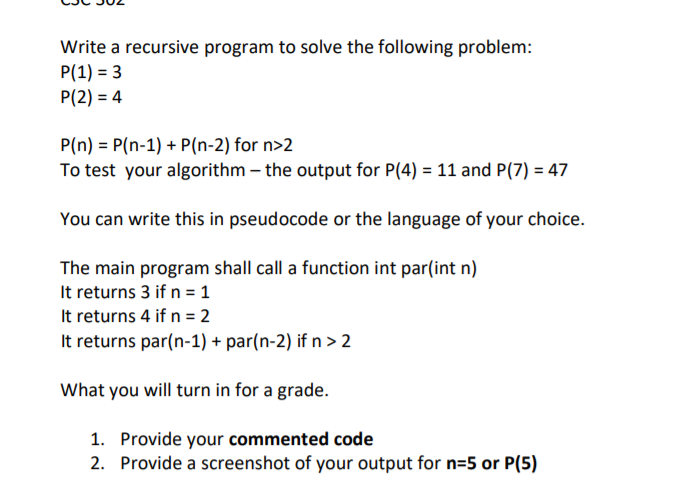  Please help write it in java. Write a recursive program to
