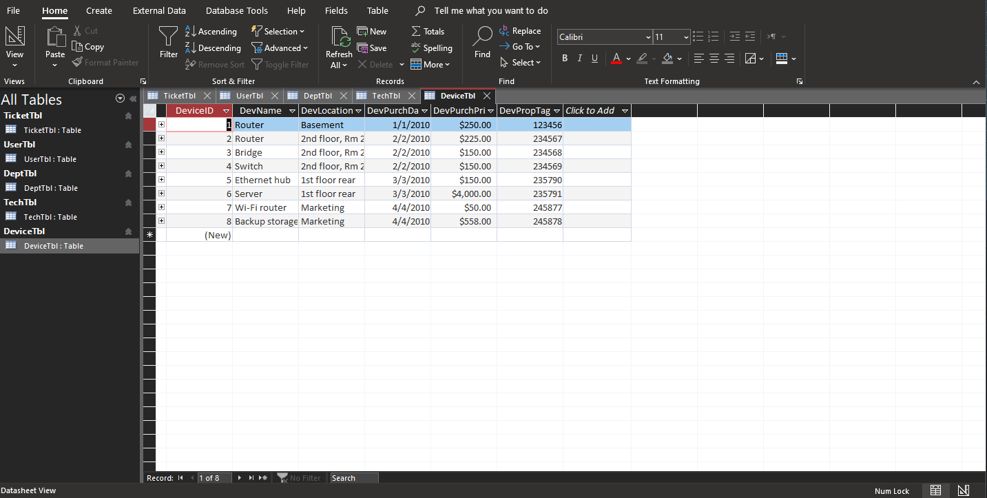 and Ticket Status. Set Department Name as the main grouping and sort