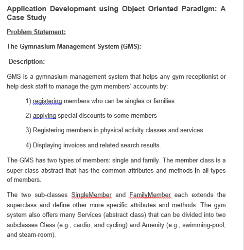 Find out the methods associated with all the classes please don't copy