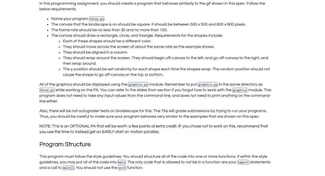 Thanks in advance Three Shapes In this programming assignment, you should create