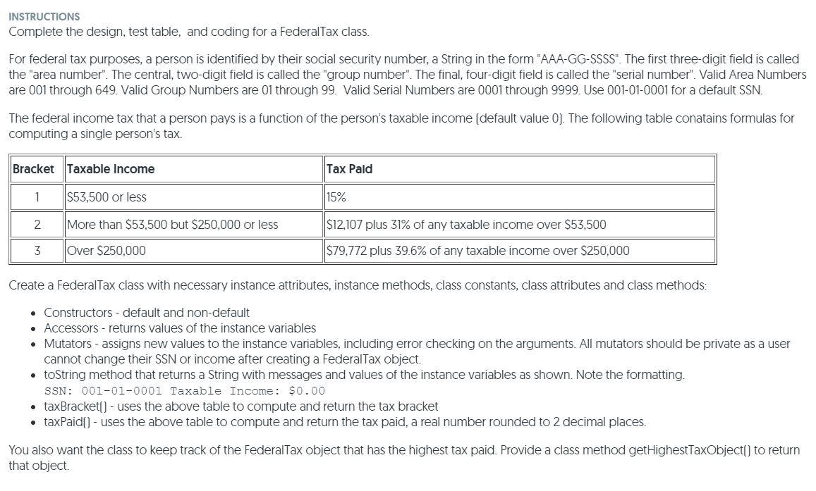  Implement your class design. Make sure to test your code on