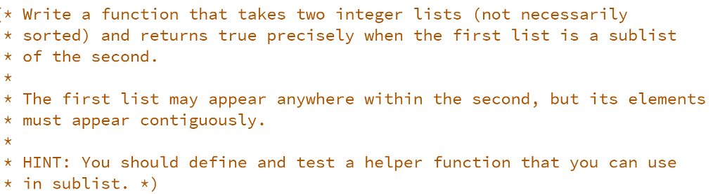 In OCaml programming language * Write a function that takes two integer