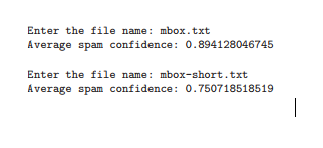 Make a file called spamConfidence.py Write a program to prompt for a