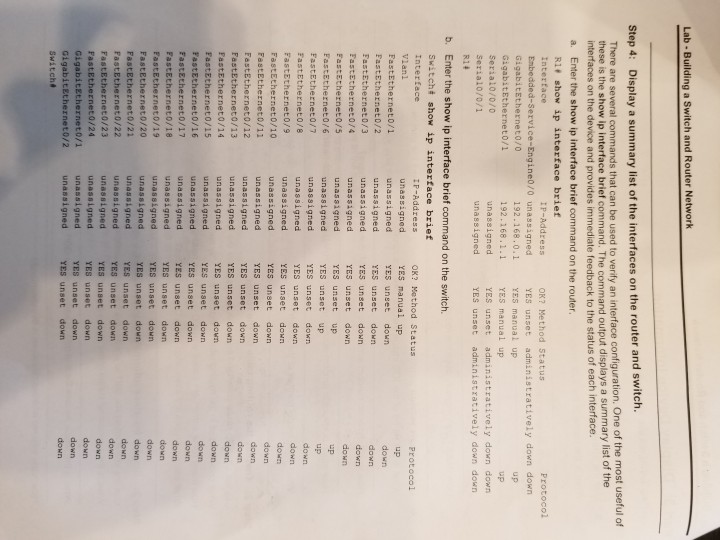 InterfaceIP R1 PC-A PC-B S1 G0O GOV1 NIC NIC VLAN1 192.168.0.1 192.168.11