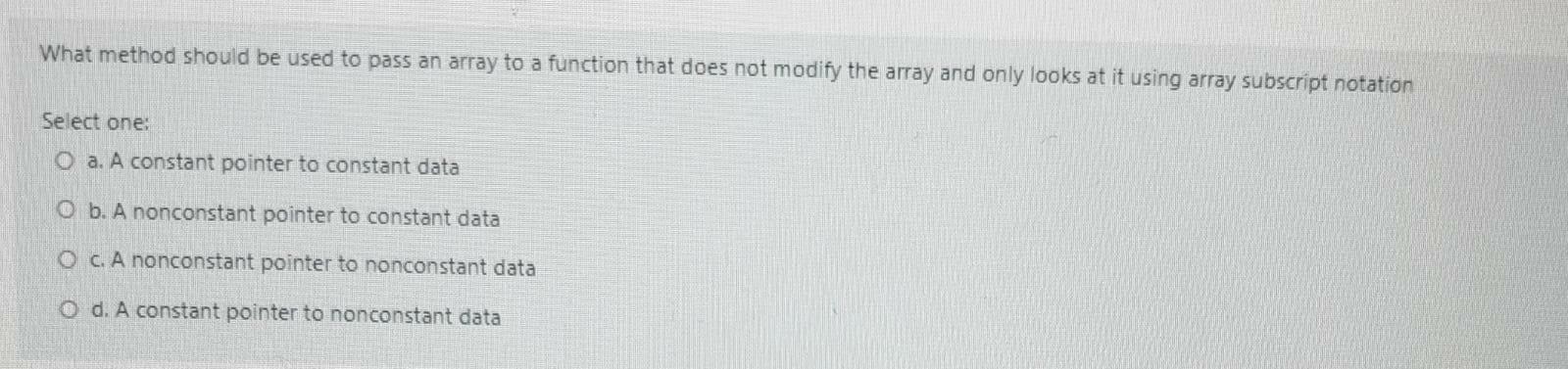 of the form intal, it converts the parameter to: Select one: O