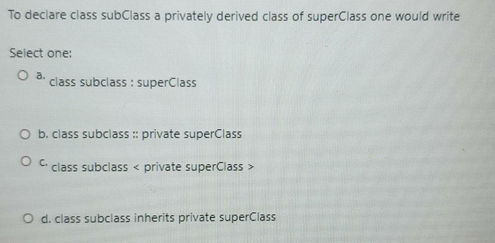 d. No conversion is necessary What method should be used to pass