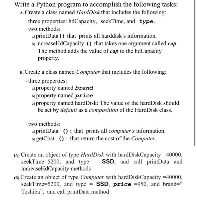  Write a Python program to accomplish the following tasks: A. Create