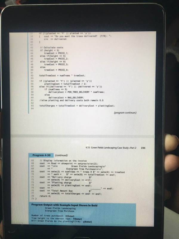 Fields landscaping Case study- Part 2" given in Section 4.15 Section 4.15,