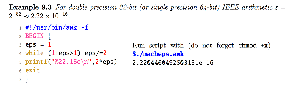 the following sequence of operations: (a) Verify that eps 0 in exact