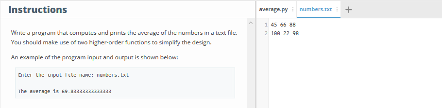 PYTHON 3: Write a program that computes and prints the average of