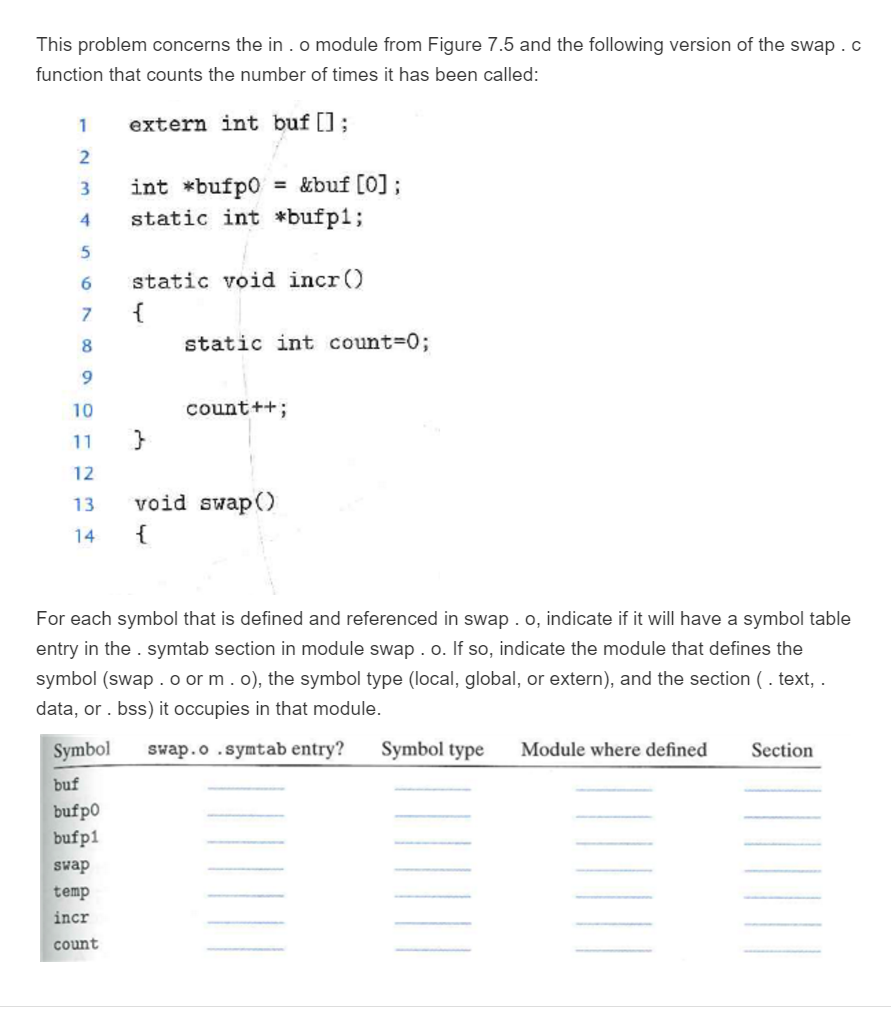  This problem concerns the in. o module from Figure 7.5 and