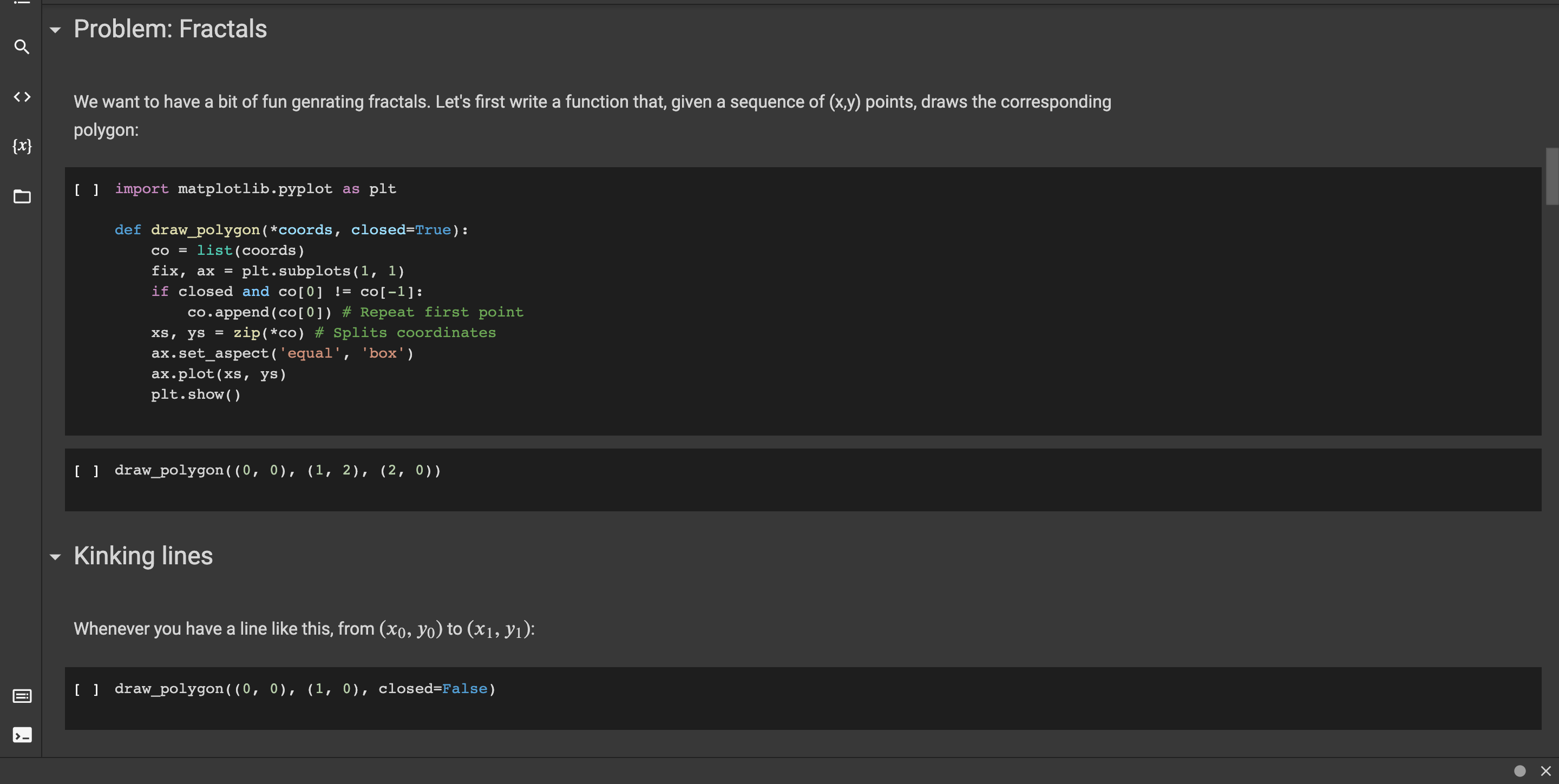 please use python and # to explain what you are doing. please