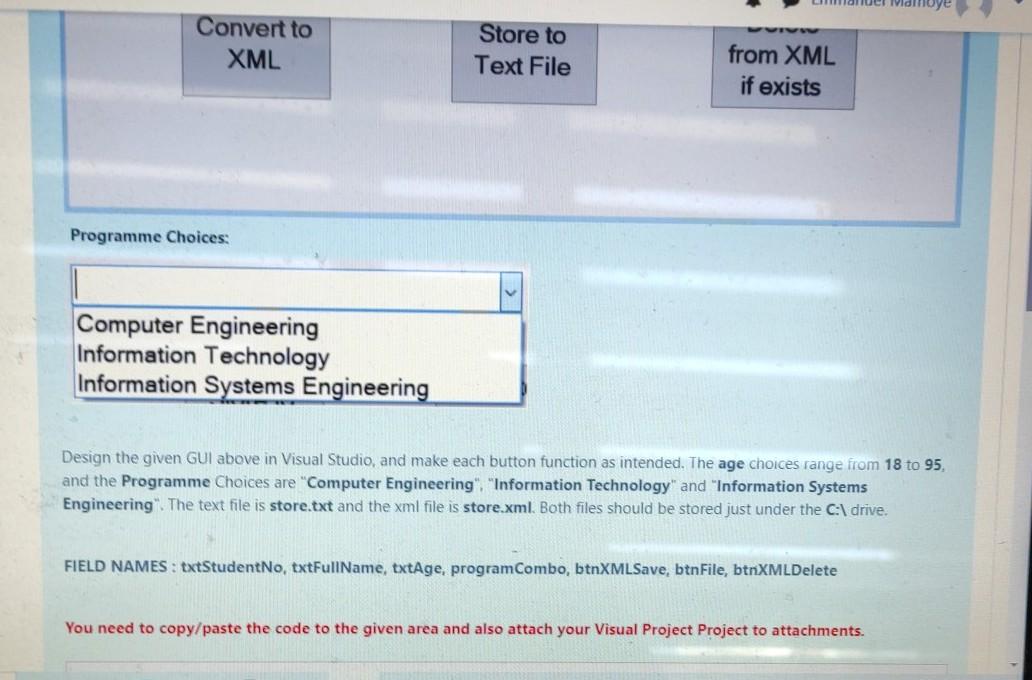 below: Student Registration Systems Student Registration System Student No: Full Name: Age: