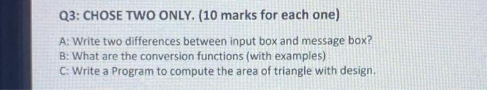 visual basic, i need u to sol this question within 15 mins!